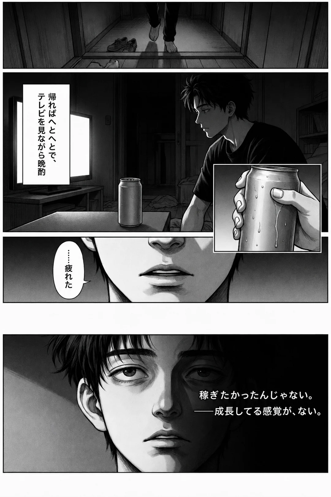 帰ればへとへとで晩酌。稼ぎたかったんじゃない。成長してる感覚が、ない。