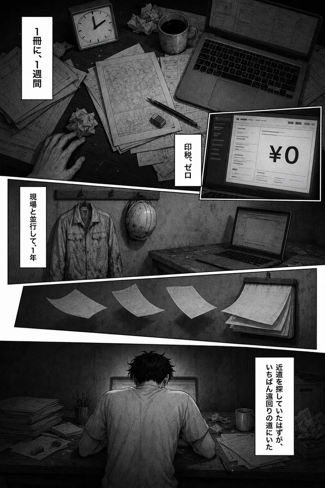 1冊に1週間、印税ゼロ。現場と並行して1年。いちばん遠回りの道にいた。